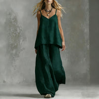 Solid-color Sleeveless Elegant Womens Suit