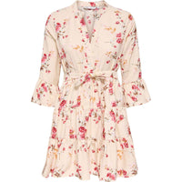 Elegant Relaxed-fit Strap Print Dress