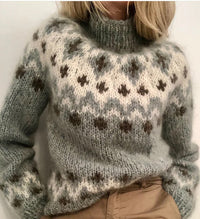 Round-neck Chunky-knit Cotton Fabric Top