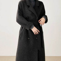 Extended Over-the-knee Double-sided Woolen Coat Women's Coat