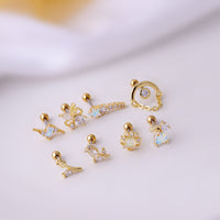 New 0.8MM Titanium Steel Thin Rod Fashion Stud Earrings