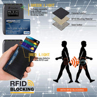 Anti-magnetic Aluminum Box Card Clip Buckle Cowhide Money Clip Automatic Card Bag