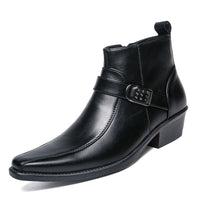 Men's Casual Personality Korean High Top Martin Leather Shoes