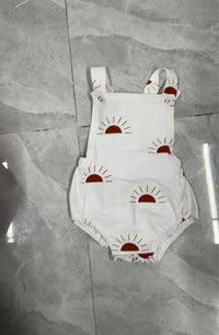 Baby Diamond Sun Print Sleeveless Romper