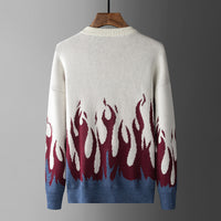 Long Sleeve Casual Jacquard Loose