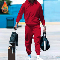 Men's Loose-Fit Two-Piece Sports Sweatshirt Set