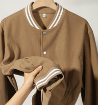 Menswear Corduroy Japanese Baseball Jacket