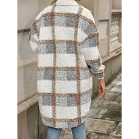 Lapel Colorblock Plaid Jacket New Design Sense Padded Coat Women's Clothing