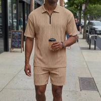 Men's Polo Shirt Casual Short-sleeved Shorts Sports Suit