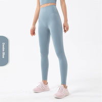 Yoga Women's No Embarrassment Line Skin-friendly Nude Feel Fitness Pocket High Top Sports Leggings
