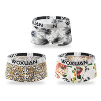 Men's Nylon Printed Striped Boxers