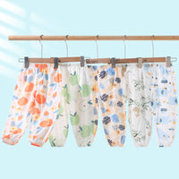 Baby Anti Mosquito Pants Summer Thin Cotton Ankle-tied Puff
