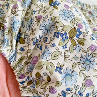 Infants And Girls Orchid Flower Doll Collar Short Sleeve Shirt Set