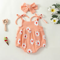 Girls Strappy Bow Triangle Rompers New Sweet Style Fashion Simple Triangle Rompers