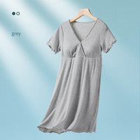Breastfeeding Dress Thin Breastfeeding Modal Pajamas Pregnant Women