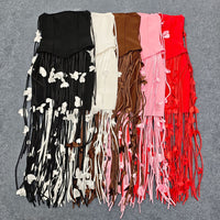 Women's European And American-style Sexy Strapless Tassel Bodycon Dress