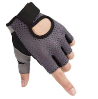 Outdoor Half Finger Gloves Men's Fitness Mesh Breathable Outdoor Cycling Sports