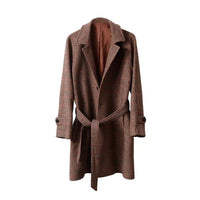 Coat Retro Gentleman Men's Clothing Wool Overcoat