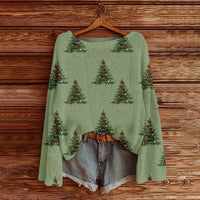 Off-the-Shoulder Pullover Sweater With 3D Print