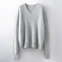 Versatile Loose-fitting Brushed Sweater In A Solid Color