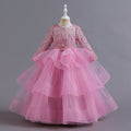 New Western-style Long-sleeved Sequin Children's Gauze Princess Skirt