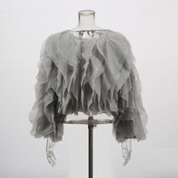 High-End Spliced Multi-Layer Gauze Shirt For Women