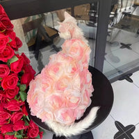 Hairless Cat Clothes Double-Layer Mesh 3D Rose Princess Dress