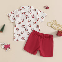 Short-sleeved Shirt And Shorts Two-piece Suit
