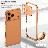 Suitable For 1716promax Seahorse Buckle Frame With Lens Phone Case 15 Metal