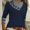 Autumn And Winter Solid Color With Lapel Short Long Sleeve Casual Top