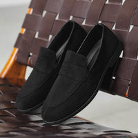 Height-increasing Slip-on Casual Shoes British Round Toe Men's Thick-soled Loafers
