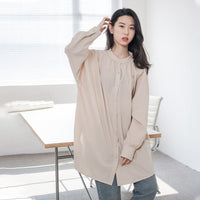 Women's Shirt Dress Cotton Loose Long