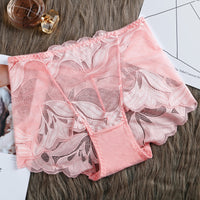 High Waist Lace Women's Panties French Transparent Comfortable Hip Lift Seamless Briefs