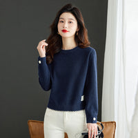 Women's Clothing Fashion Long Sleeve Loose Round Neck Sweater