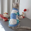 Plaid POLO-collar Cardigan Sweater For Small And Medium-sized Pets