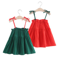Summer Girls' Cotton Suspender Skirt