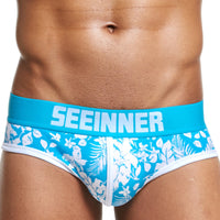 Combed Cotton Printed Stretch-breathable Plus Size Mid-rise Boxer Briefs