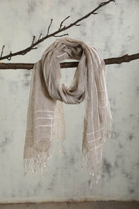 Cotton And Linen Scarf Women's Artistic Shawl Long Four Seasons Warm