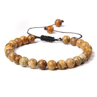 6mm Natural Stone Beads Womens Bracelet Yoga Energy Sports