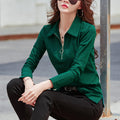 Womens Stylish Casual Slim-fit Lapel Top
