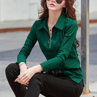Womens Stylish Casual Slim-fit Lapel Top