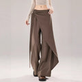 Irregular Ribbon High-Waist Wide-Leg Pants Womens