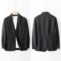 Men's Linen Suit Jacket Casual Small Suit Loose Casual Clothes