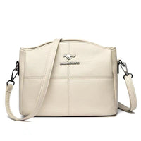 Korean-style Womens Shoulder Soft Leather Versatile Design Large Capacity And Embroidered Crossbody Bag