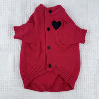 Dog Cat Autumn And Winter Warm Pet Sweater Small And Medium Solid Color Cardigan