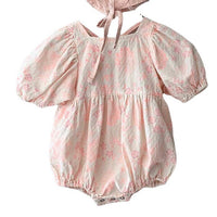 Baby Square Neck Princess Dress Romper Puff Sleeve