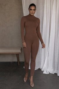 Women's OL Commuter Casual Tight Long Sleeve Jumpsuit