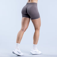 High Elastic Matte Nylon Seamless Low Waist Shorts Fitness Yoga Shorts