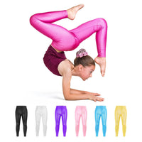 Bright Bronzing Children Dance High Elastic Breathability Yoga Pants