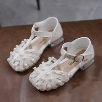 Big Boy And Little Girl In Pearl Fashion Princess High Heels